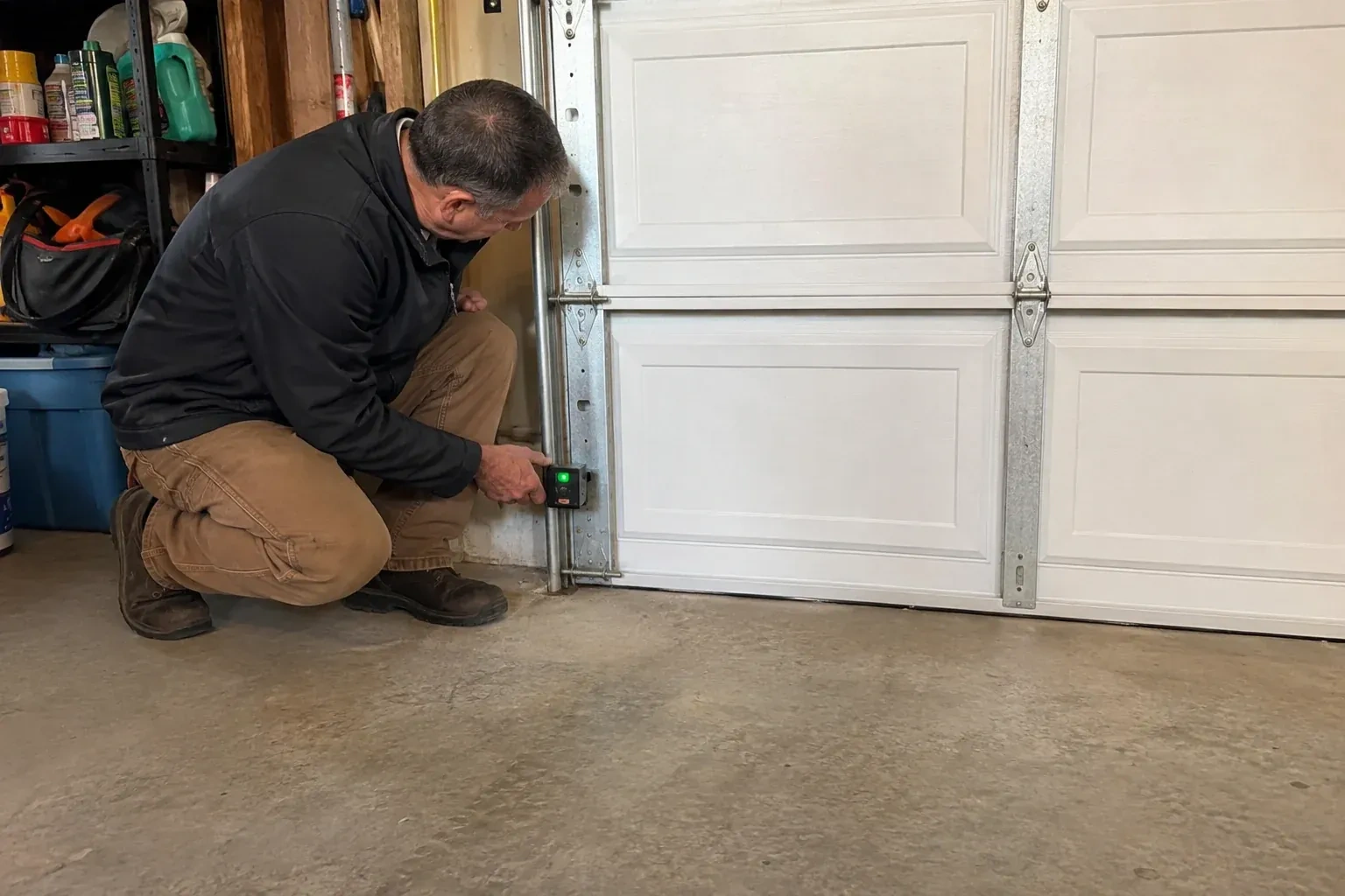 Illustrative garage doors scene — Photo-Eye Sensor Alignment or Replacement, Kitchener